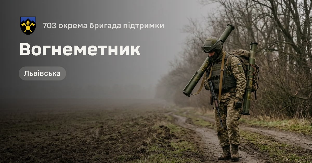 Вогнеметник — 703 окрема бригада підтримки