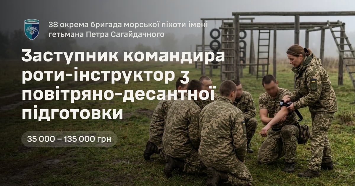 Заступник командира роти-інструктор з повітряно-десантної підготовки — 38 окрема бригада морської піхоти імені гетьмана Петра Сагайдачного
