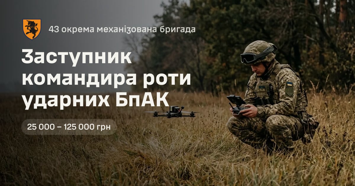 Заступник командира роти ударних БпАК — 43 окрема механізована бригада