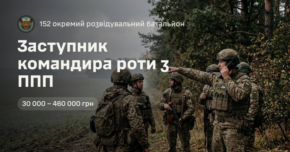 Заступник командира роти з ППП — 152 окремий розвідувальний батальйон