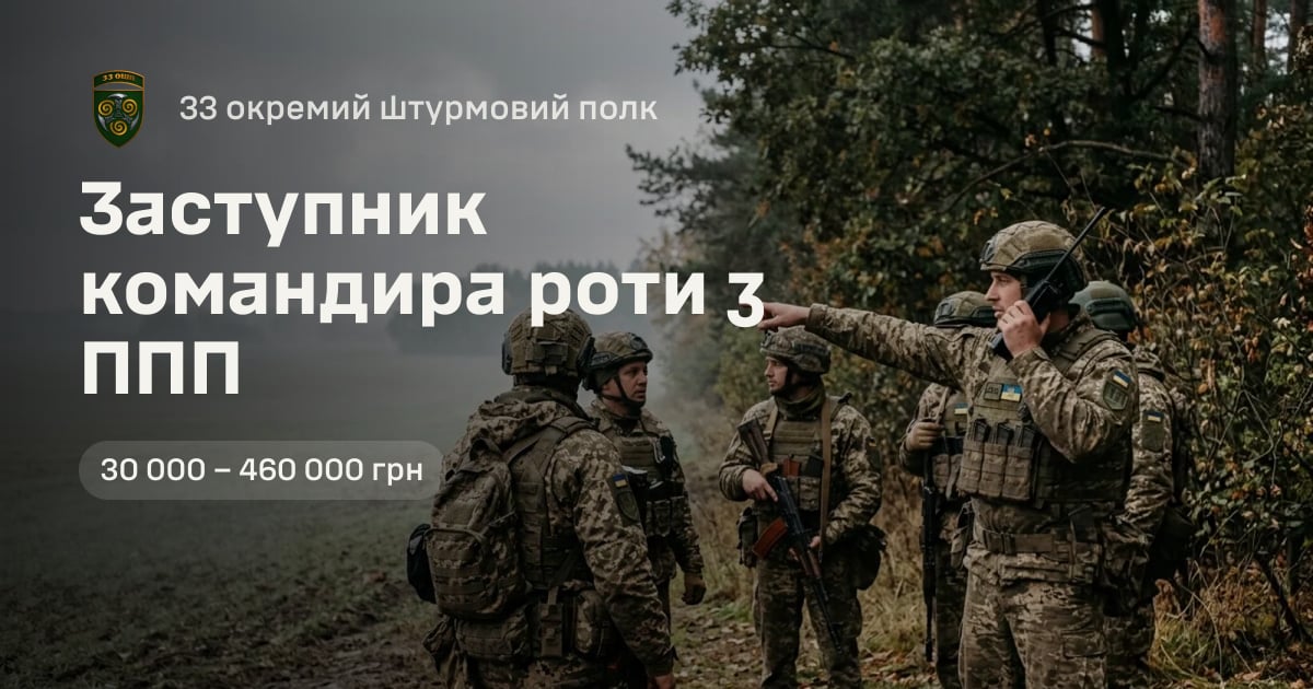 Заступник командира роти з ППП — 33 окремий штурмовий полк