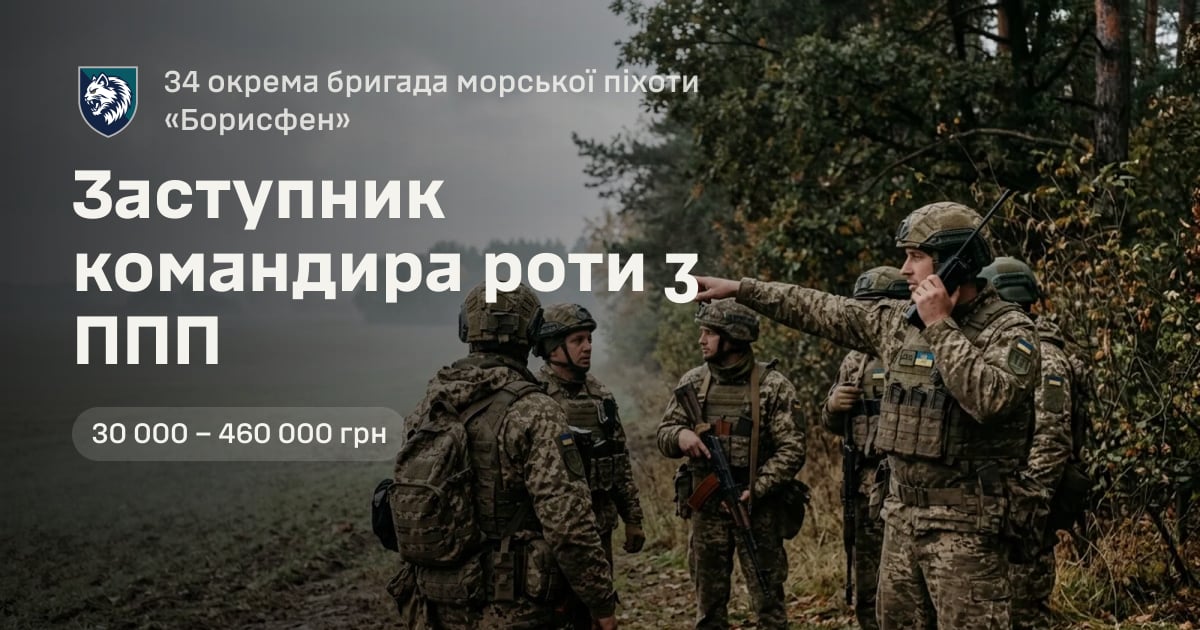 Заступник командира роти з ППП — 34 окрема бригада морської піхоти «Борисфен»