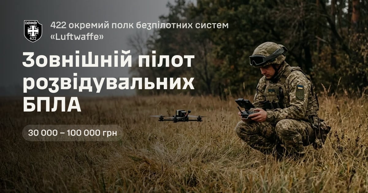 Зовнішній пілот розвідувальних БПЛА — 422 окремий полк безпілотних систем «Luftwaffe»