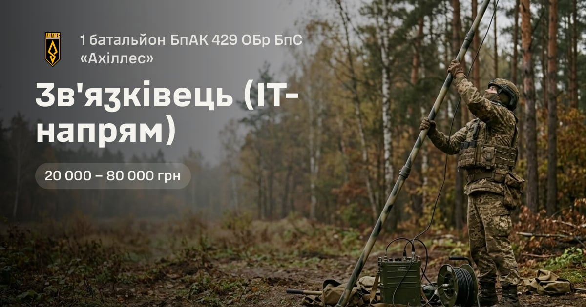 Зв'язківець (IT-напрям) — 1 батальйон БпАК 429 ОБр БпС «Ахіллес»